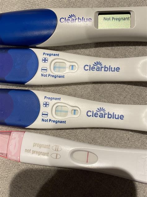 Positive And Negative Pregnancy Test So I Took 2 Clearblue Tests In The Morning And Then The