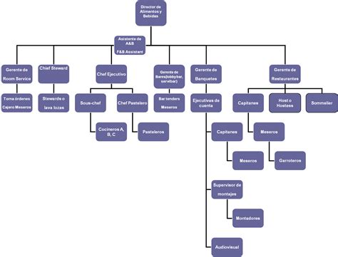Hoteleria Organigrama De Alimentos Y Bebidas