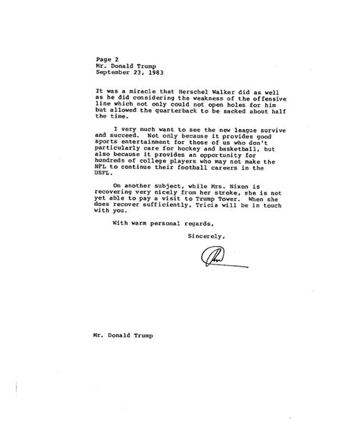 Trump Nixon Letters Reveal Previously Unknown Relationship