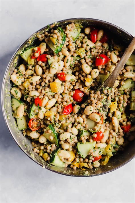 Pesto Couscous Salad Emilie Eats