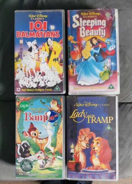 Disney Classics Vhs Video Tapes Sleeping Beauty Dalmations Lady And