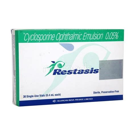 Allergan Othalmic Solution Restasis Cyclosporine Eye Drops Packaging