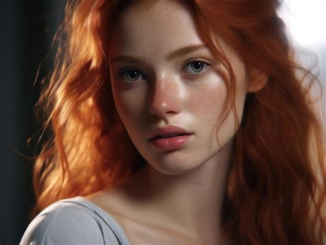 Premium AI Image A Woman With Red Hair