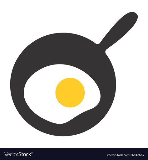 Fry Egg Icon Royalty Free Vector Image Vectorstock