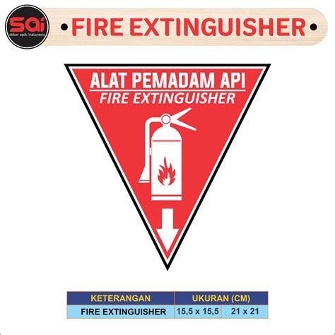 Jual Stiker Vinyl Anti Air Waterproof PETUNJUK ALAT PEMADAM API RINGAN