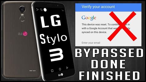 How To Bypass FRP LG Stylo 3 LS777 All Scurty Google Account YouTube