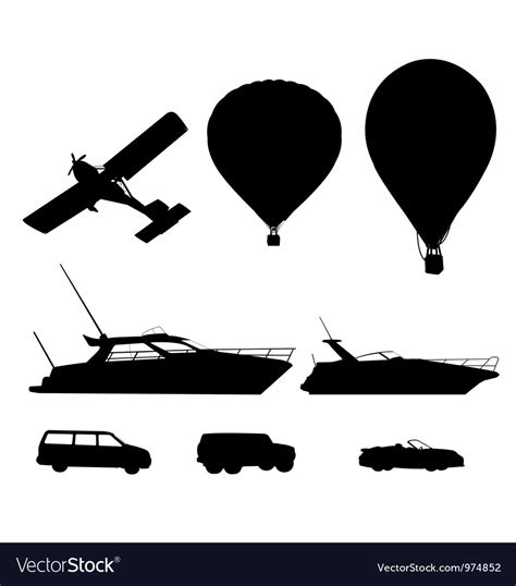 Transport Silhouette Royalty Free Vector Image