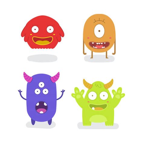 Scary Monsters Mutants Silhouette Illustrations Royalty Free Vector