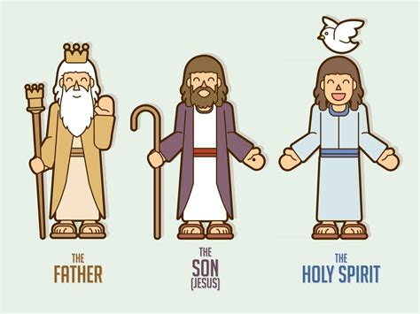 God Father Son Holy Spirit Cartoon 2560979 Vector Art at Vecteezy