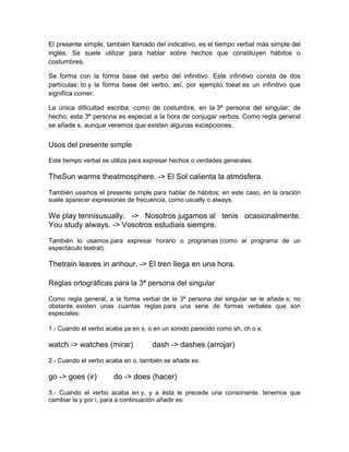 El Presente Simple PDF