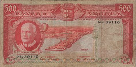 Angola Billet Colonie Portugaise De Escudos Americo Tom S