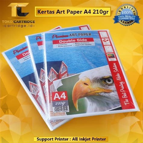 Jual Kertas Art Paper A4 210 Gsm 20 Lbr Carton Artpaper Karton Putih Glossy Kota Surabaya