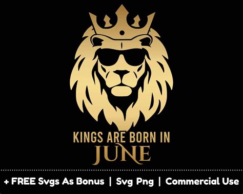 Kings Are Born In June Svg Png Files Bundle Svg Tshirt Etsy