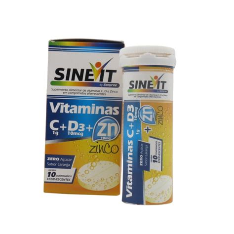 Suplemento De Vitamina C D E Zinco Efervescente C 10 Unidades