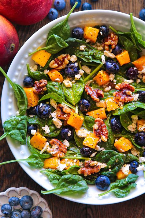 Mango Salad With Spinach And Blueberries Julia S Album