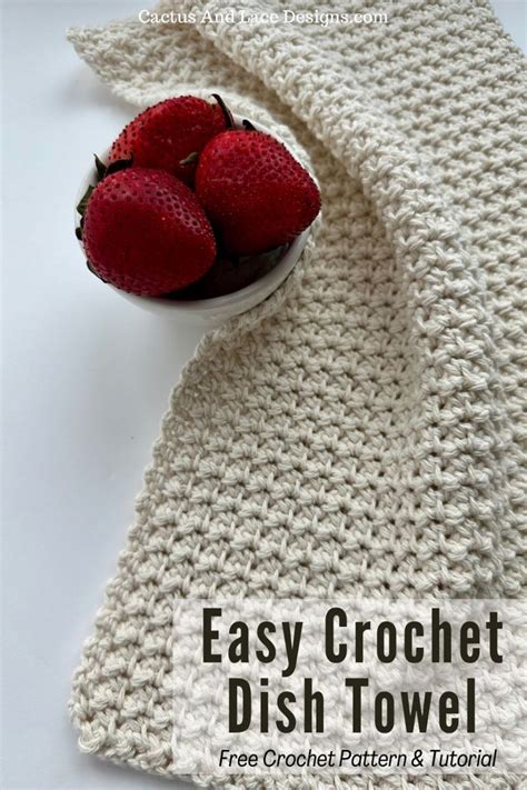 Easy Crochet Dish Towel Free Crochet Pattern In Crochet Dish