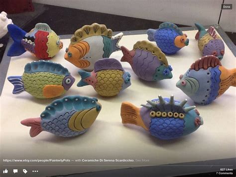 Clay Fish Fish Sculpture Ceramic Fish