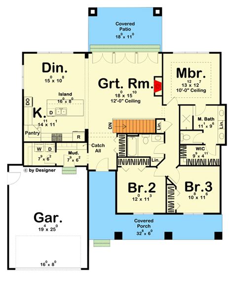 1700 Sq Ft Modern Farmhouse Plan With 3 Bedrooms 623115DJ