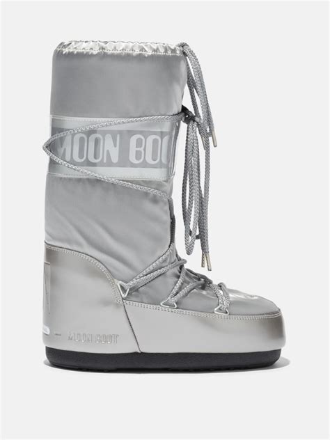 ICON GLANCE SILVER SATIN BOOTS Moon Boot Official Store