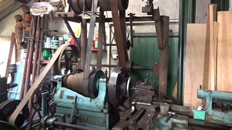 Old Belt Driven Lathe 100 Year Old Youtube