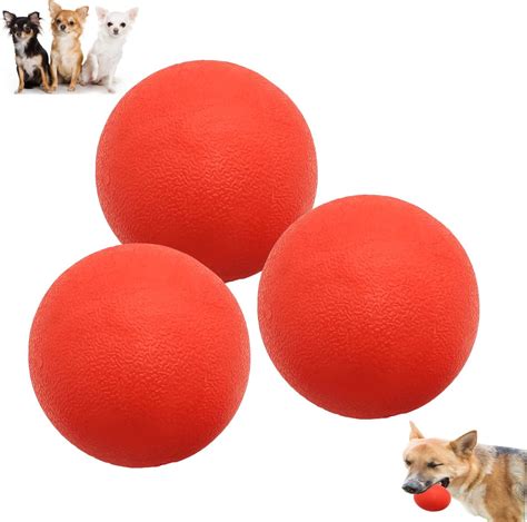 Panlom 3 Pack Dog Balls Indestructible 100 Natural Rubber Bouncy Dog