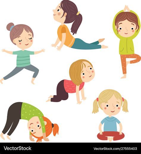 Kids Yoga Clip Art