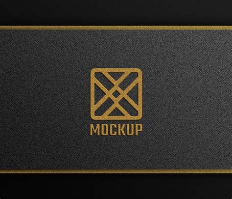 Premium Psd Psd Golden Logo Mockup