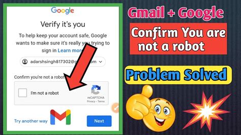 Confirm You Are Not A Robot Gmail Confirm You Are Not A Robot Problem