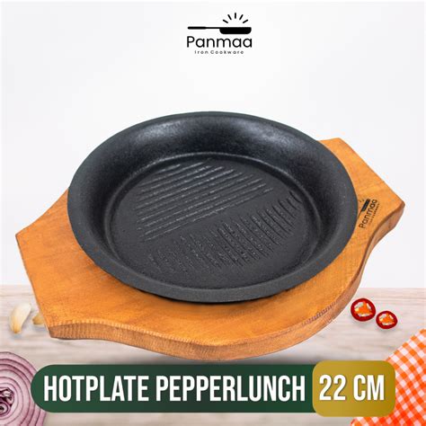 Jual PANMAA Cast Iron Hot Plate Steak Pepperrice Piring Bulat Pepperlunch 22cm Shopee