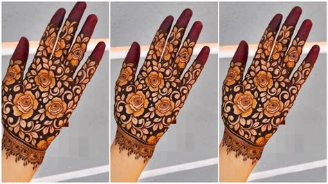 Very Beautiful Bharwa Mehndi Design Easy Mehndi Design Latest Rose