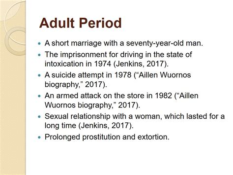 Aileen Wuornos' Background and Crimes - 1118 Words | Presentation Example