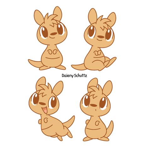 Kawaii Kangaroo Drawing Daieny Deviantart Art Character Daieny