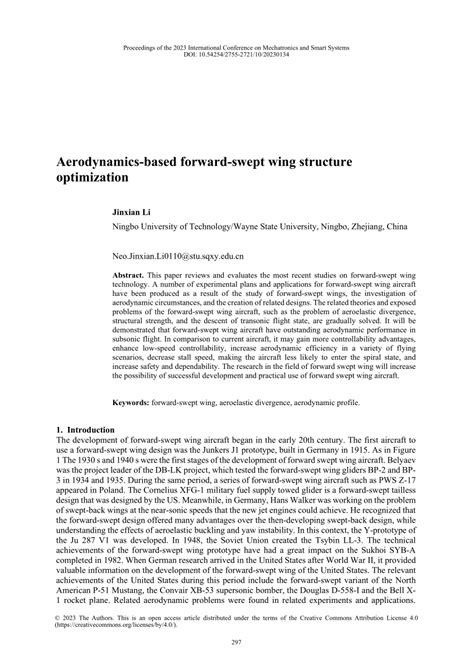 (PDF) Aerodynamics-based forward-swept wing structure optimization