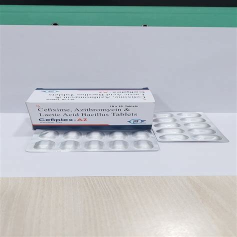 Cefiplex Az Cefixime Azithromycin And Lactic Acid Bacillus Tablets At