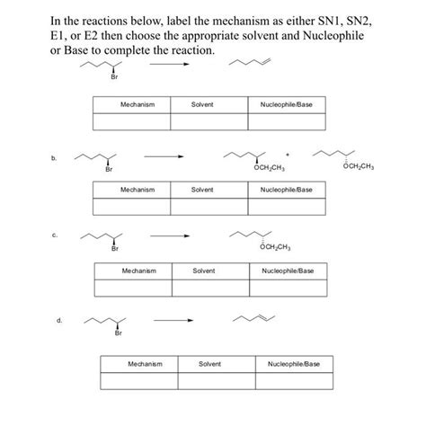 Solved Please Answer In The Reactions Below Label The M