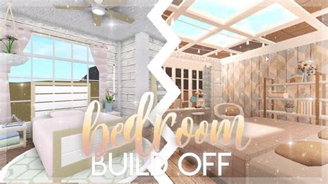 Bloxburg Rose Gold Bedroom Build Off W Cxiro Youtube