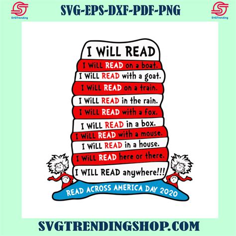 Read Across America Day 2021 Svg The Cat In The Hat Svg Svgtrendingshop