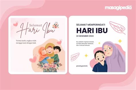 Poster Hari Ibu Desember Kartun Aesthetic Dan Gratis Desain