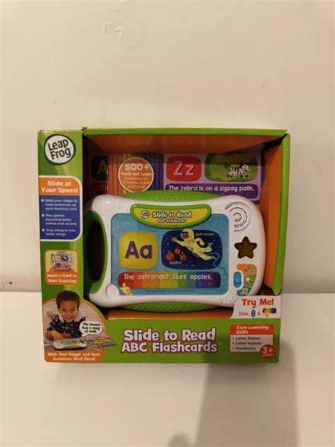 Leapfrog Slide To Read Abc Flashcards Letters Objects Sounds New £2000