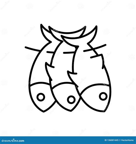 Dried Fish, Vector Illustration Stock Vector - Illustration of salted ...