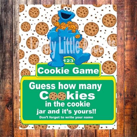 Description Cookie Monster Sesame Street Cookie Jar Game Guess How many ...