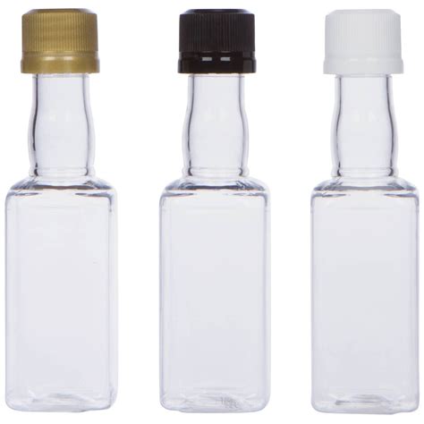 12 Mini SQUARE Liquor Bottles Small 50ml Mini Empty Plastic Etsy