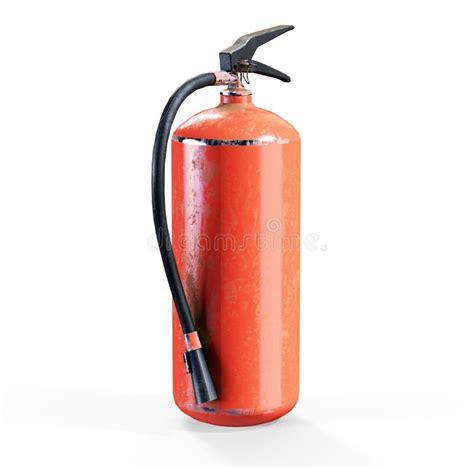 D Rendering Fire Extinguisher On White Background Stock Illustration