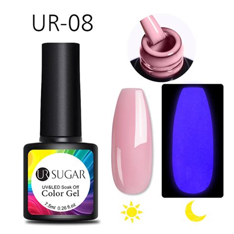 Esmalte Em Gel Efeito Luminoso Brilha No Escuro Ur Lilas