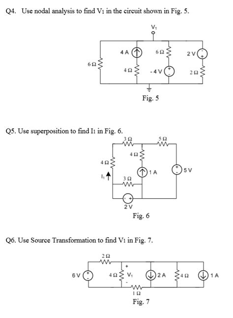 Solved Q Use Nodal Analysis To Find V In The Circuit Shown Chegg