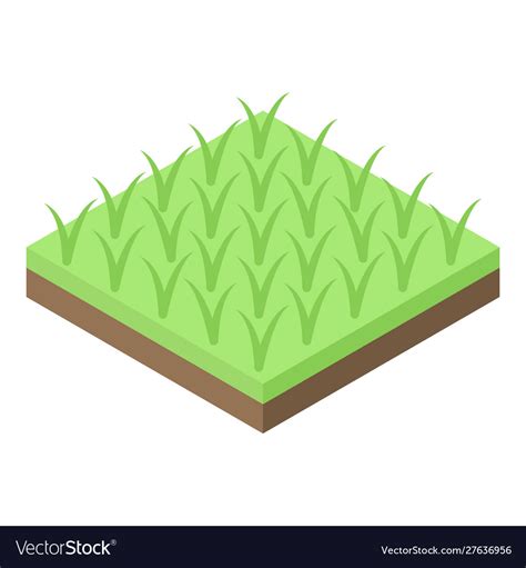 Rice Plantation Icon Isometric Style Royalty Free Vector