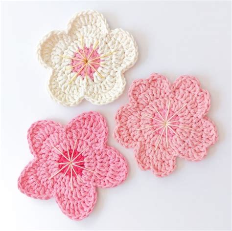 FREE PATTERN Crochet These Easy And Pretty Spring Blossom Coasters En