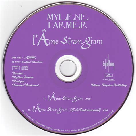 L âme stram gram de Mylène Farmer 1999 03 09 CD Polydor CDandLP