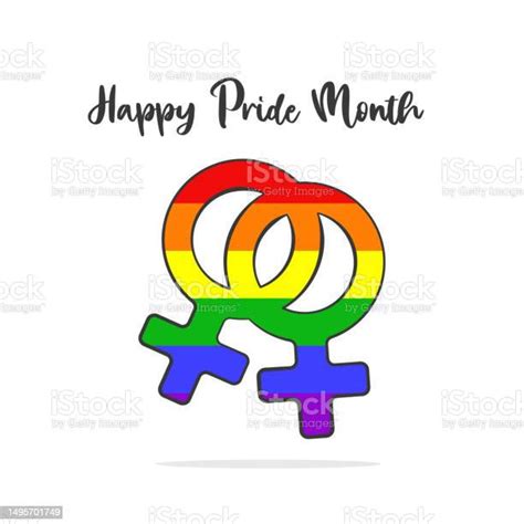 Lgbt Happy Pride Month And Symbol In Colors Of Rainbow Flag Stok Vektör Sanatı And Animasyon