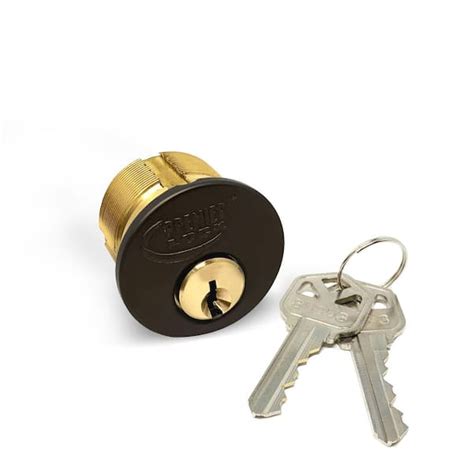 Premier Lock 1 In Solid Brass Mortise Cylinder With Matte Black Finish Kw1 Pack Of 6 Keyed